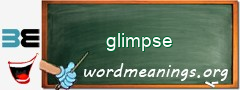 WordMeaning blackboard for glimpse